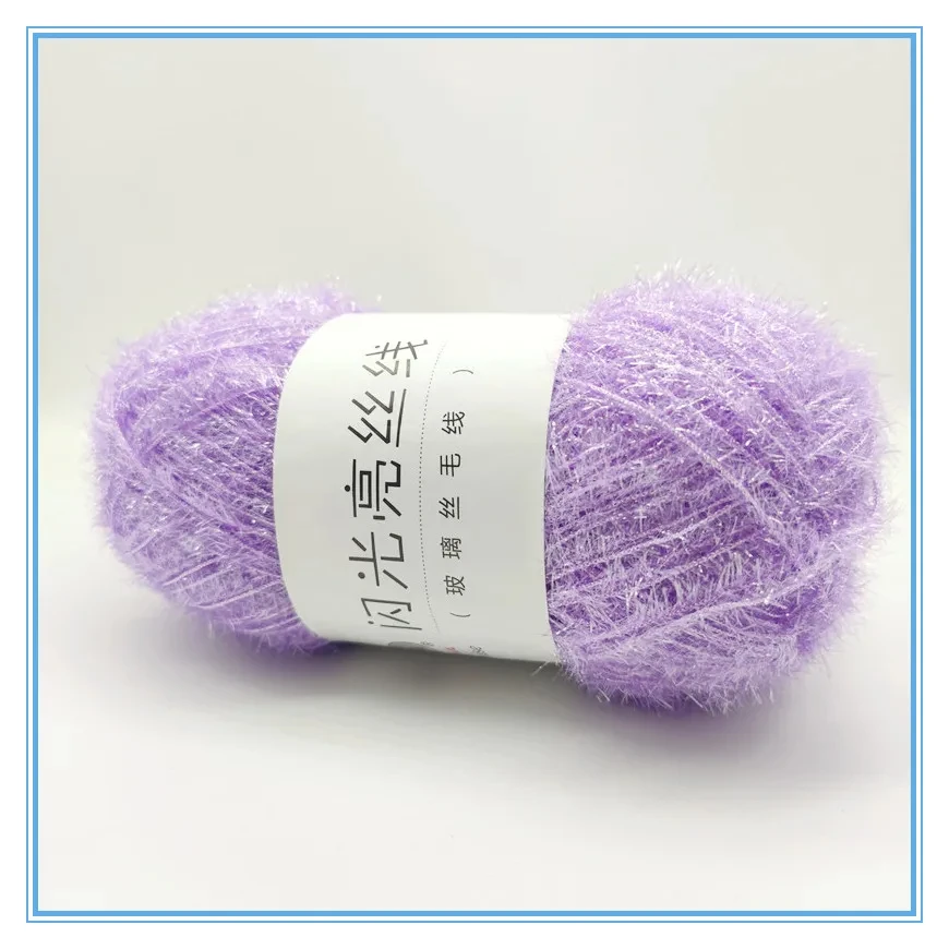 50g Shiny Dishcloths Yarn 100% Polyester Glass Silk Pastel Scrubby Yarn for Crocheting Weaving Handmade Craft