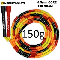 NEVERTOOLATE 4.5MM core 150 gram heavy beaded coach chris  2.9m hard bead beaded rope fitness freestyle skipping jump rope