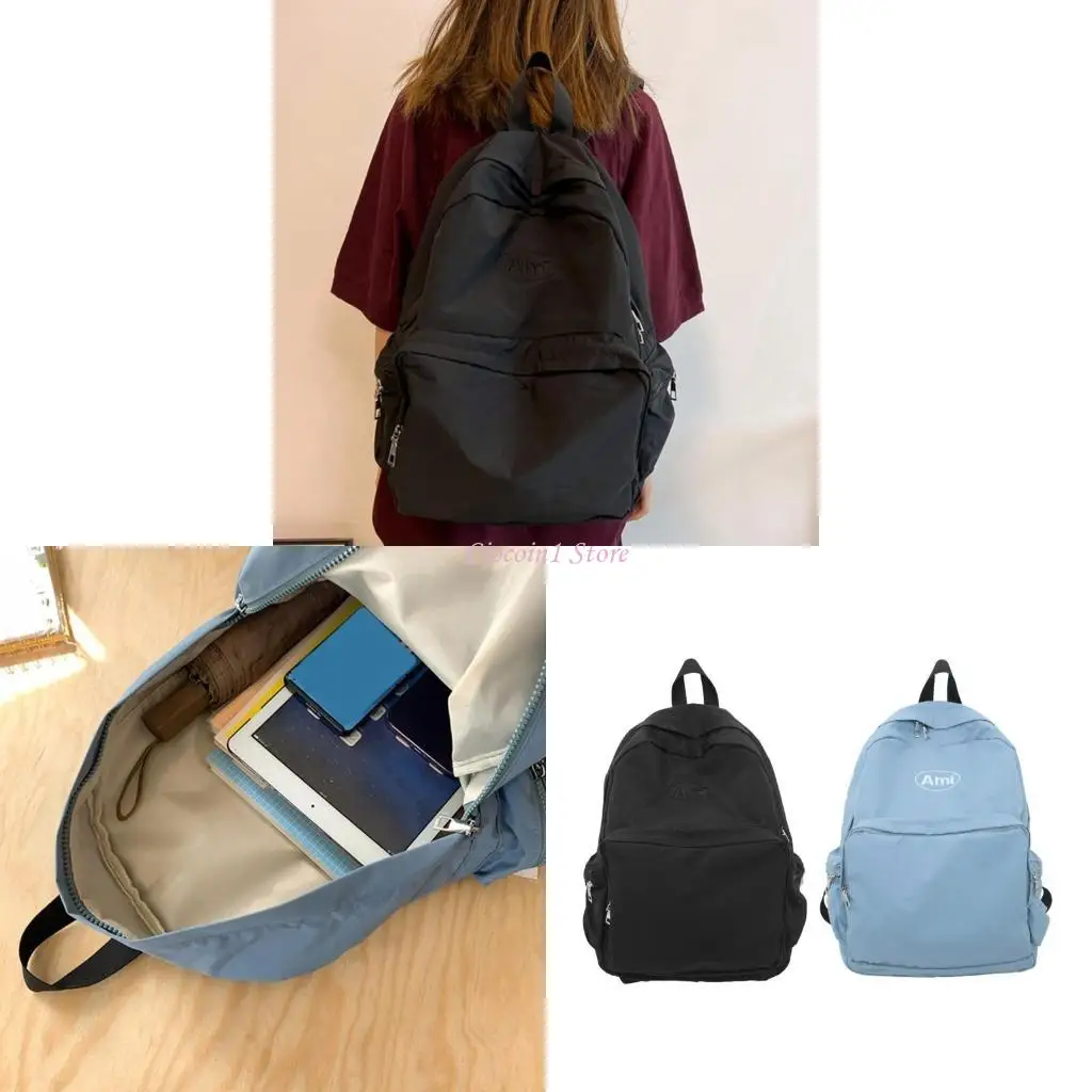 

Y1Ub Fashion Nylon School рюкзак рюкзак рюкзак для ноутбука большие возможности для школьной сумки с твердой книжной сумкой для