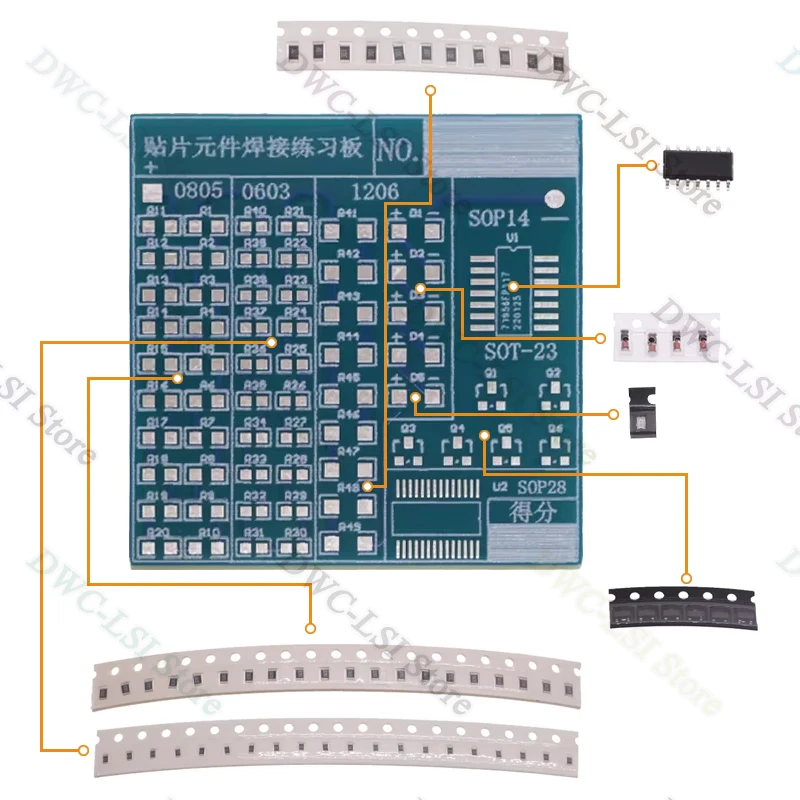 SMD/SMT SOP14 Patch Components Running Water Lamp DIY Soldering Skill Practice PCB Board Electronic Welding Project Kits