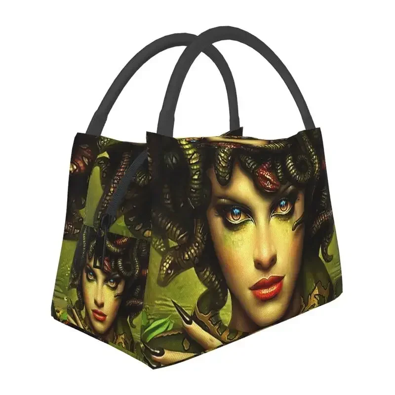 Greek Mythology Snake Gorgons Medusa Thermal Insulated Lunch Bag Lunch Container for Outdoor Picnic Storage Meal Food Box