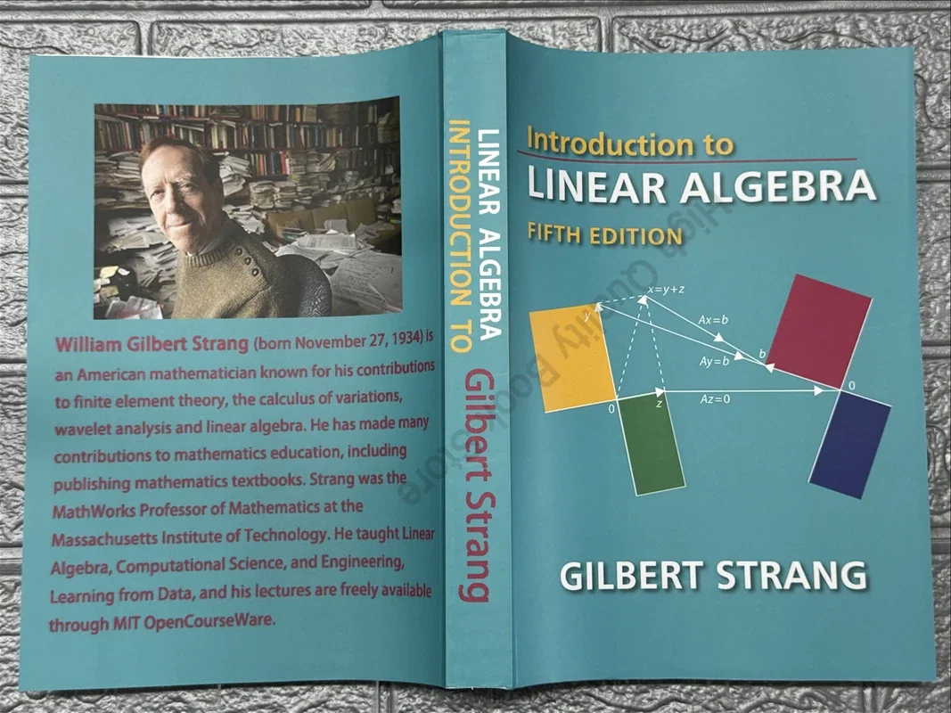 Introduction To Linear Algebra 5th Edition โดย Gilbert Strang หนังสือเรียนตัวเลขขั้นสูงการวิจัยคณิตศาสตร์ต้นฉบับภาษาอังกฤษ