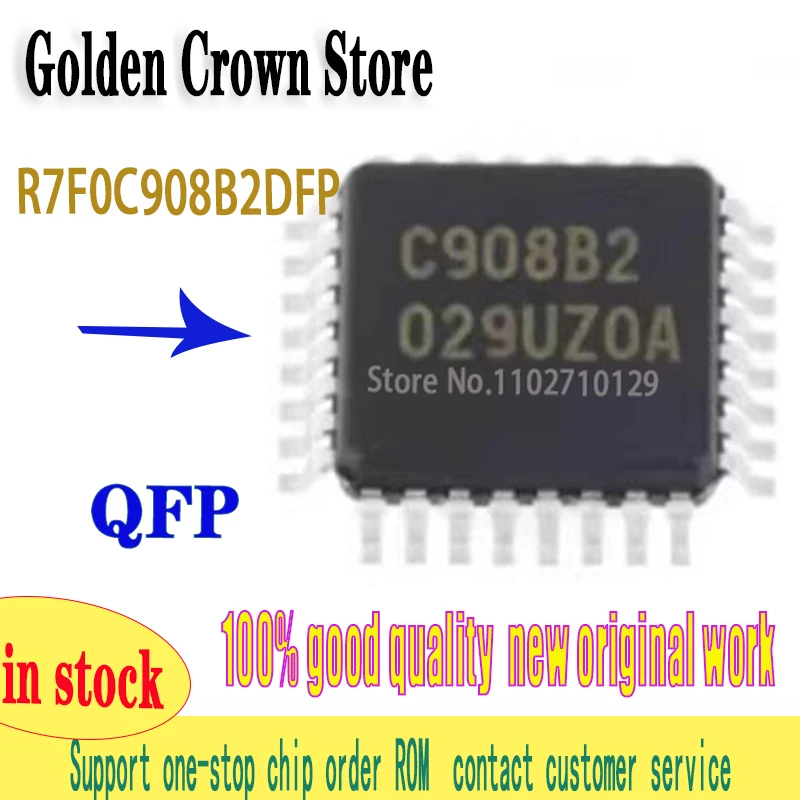 C908B2 1PCS/lot  R7F0C908B2DFP R7F0C908B2DFP-C LQFP-32 MCU IC CHIP