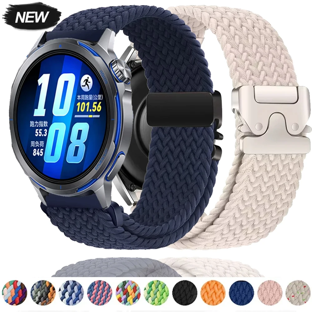 22/20mm Fallschirmschnallen-Nylonarmband für Huawei Watch GT Runner 2/GT6 Pro 46mm/Amazfit Bip 6/Max/Balance 3-2 Armband
