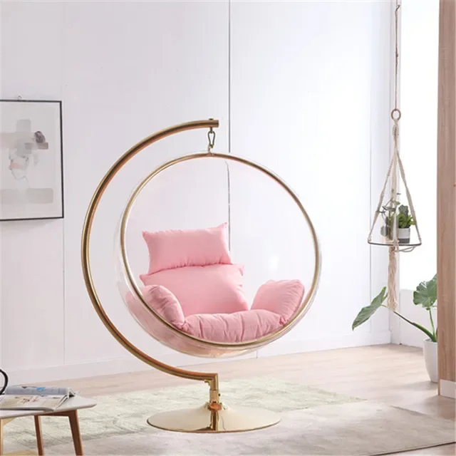 Bubble Chair Transparent Glider Single Cradle Chairs Indoor Balcony Hanging Basket Chair Swing Rocking Recliner Lounge Chaise