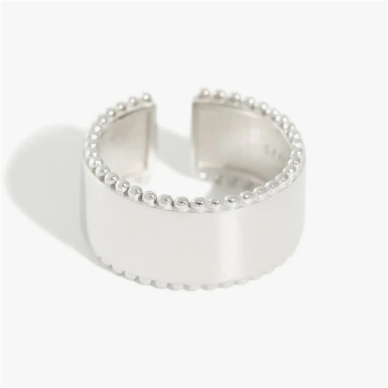 New Simple Senior 925 Sterling Silver Resizable Opening Ring For Women Luxury Jewelry RI1257