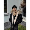 Winter Women’s Lambs Wool Hoodie Jacket – American Retro Faux Fur Outwear Coat | Y2K Korean 2000s High Street Thick Warm 4