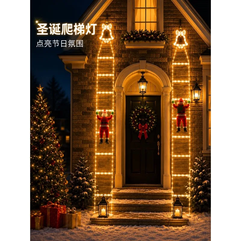 Christmas Decorative Light String Snowflake Shape LED Home Christmas Tree Hanging Light Festival Remote Control Solar Model