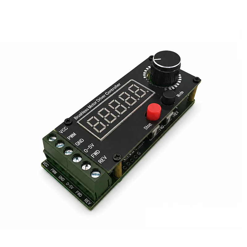 1PCS Brushless Motor Driver Controller w Speed Meter 0-5V PWM Signal Generator Stop Forward‑Reverse Control Module DIY Accessory