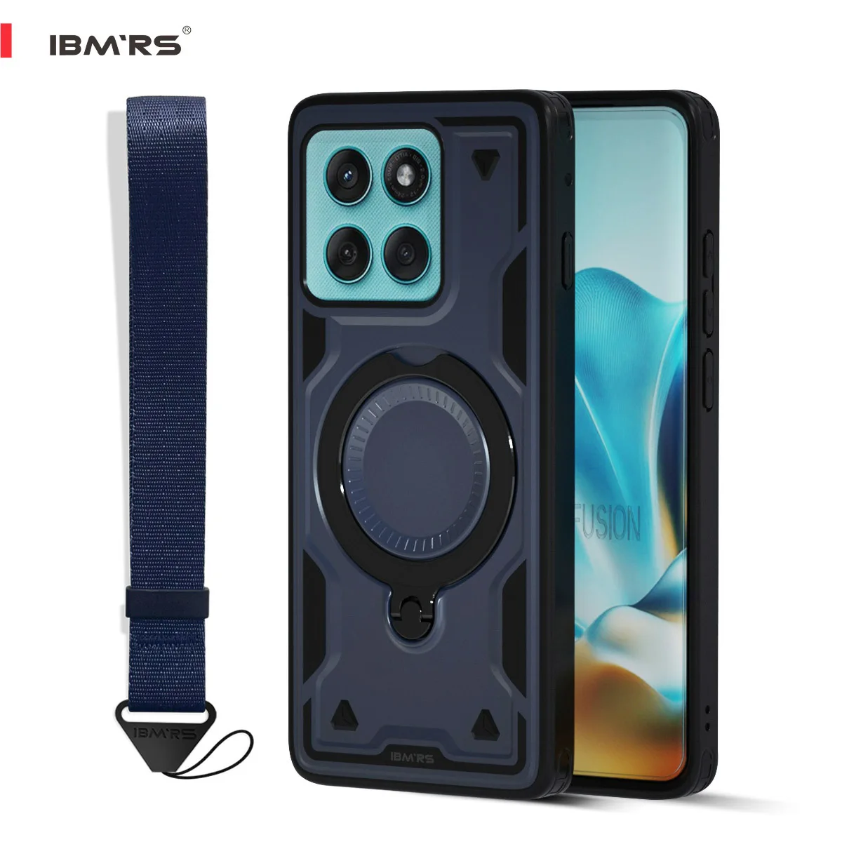 

Чехол для MOTO Edge 60 Fusion/Edge 60/Edge 60 Pro/Edge 60s [магнитный противоударный] с подставкой и ремешком