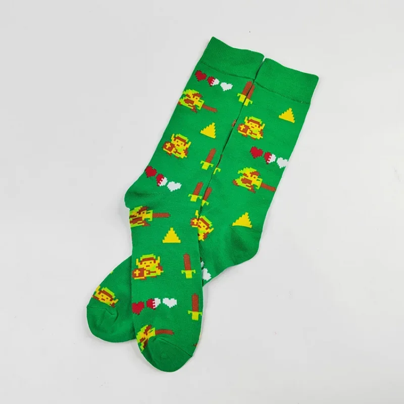 Zeldaes Tears of The Kingdom Anime Socks Cosplay Men Figure Print Adult Cotton Long Casual Sock Kawaii Sock Kids Gift view 5