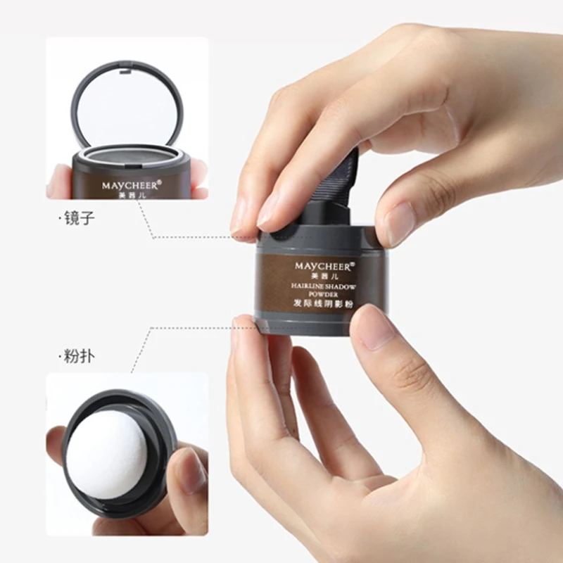 19 لون خط الشعر مسحوق يخفي على الفور جذر الشعر النساء الرجال مقاوم للماء شعري الظل ملء الجبين شعري ماكياج أداة #3
