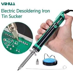 YIHUA 929D-V 30W Electric Soldering Tin Sucker Vacuum Desoldering Pump With Nozzles For Soldering Accessories Desoldering Tools
