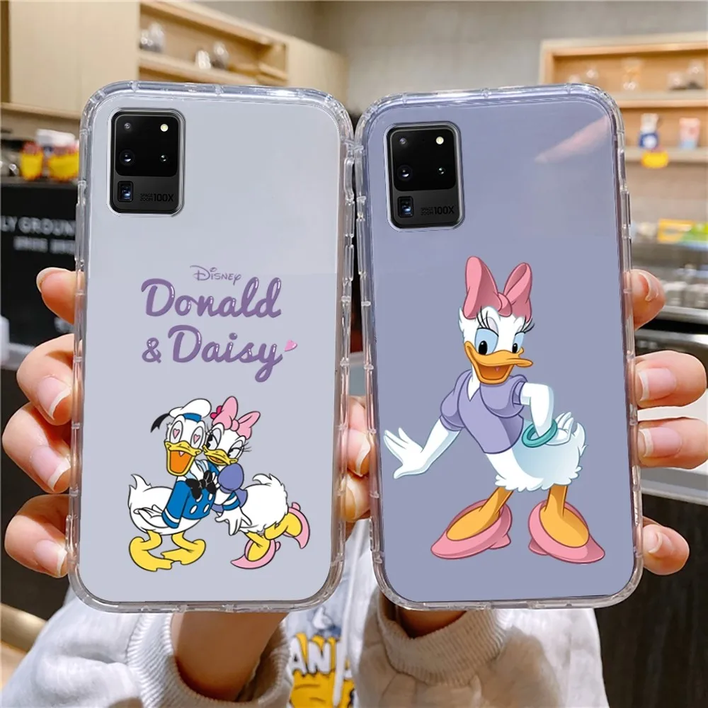 Cute D-Daisy Duck Phone Case For Samsung Galaxy A52 A12 A51 S21 Edge S22ULTRA S23 S20LITE Plus ultra Transparent Cover