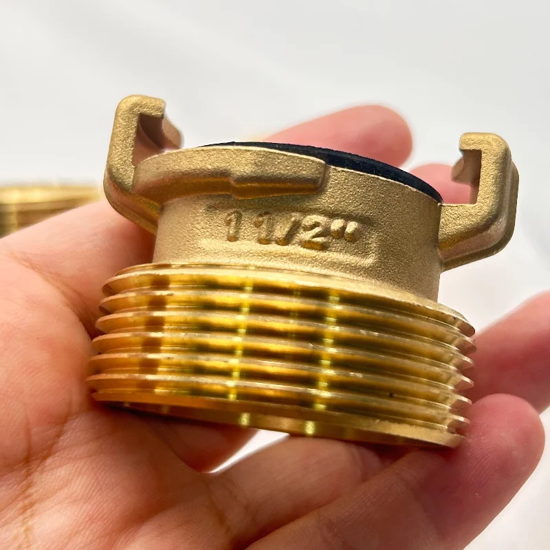 Brass Coupling 2-Lug Male Quick Connector Air Hose Adapter for Spray Painting Powder Coating Sandblasting