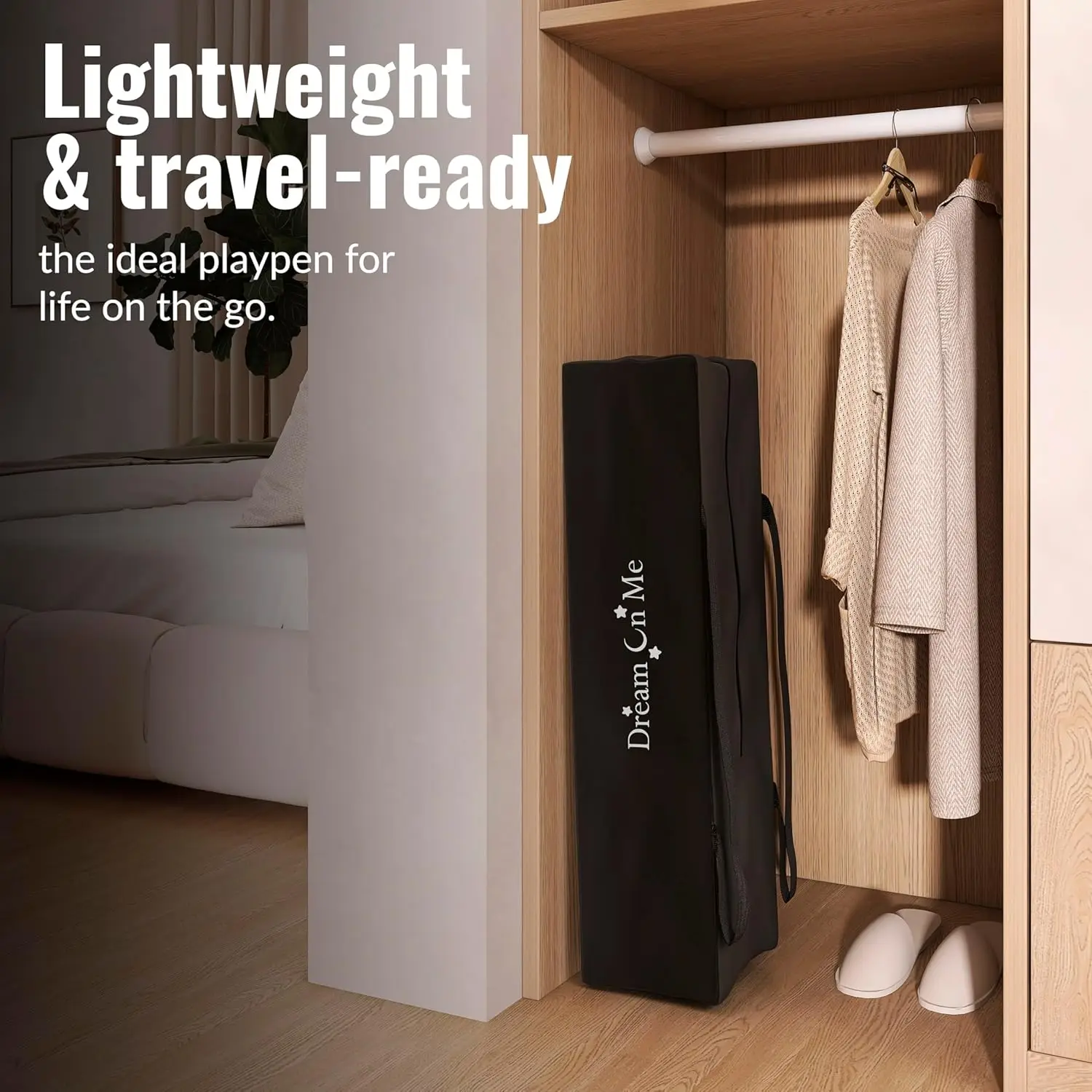 Parc de jeu portable avec couffin, sac de matelas de lit de voyage léger et facile à installer pour bébé