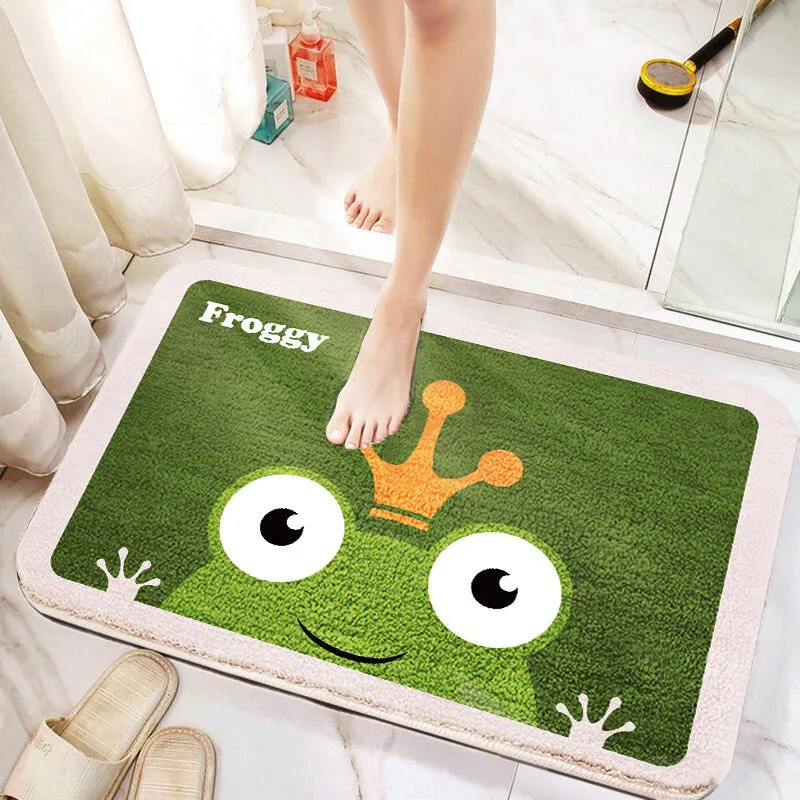 Hi Panda Hello Bear Plush Rug Soft Doormat Floor Mat Carpet Home Living Bath Room Anti Slip Imitation Cashmere