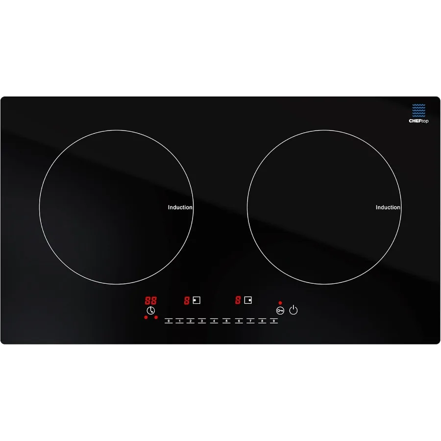 Cheftop Induction Cooktop Portable Induction Burners 120V Digital Ceramic Top with Safety Lock1800 Watt Touch Sensor Control Mu