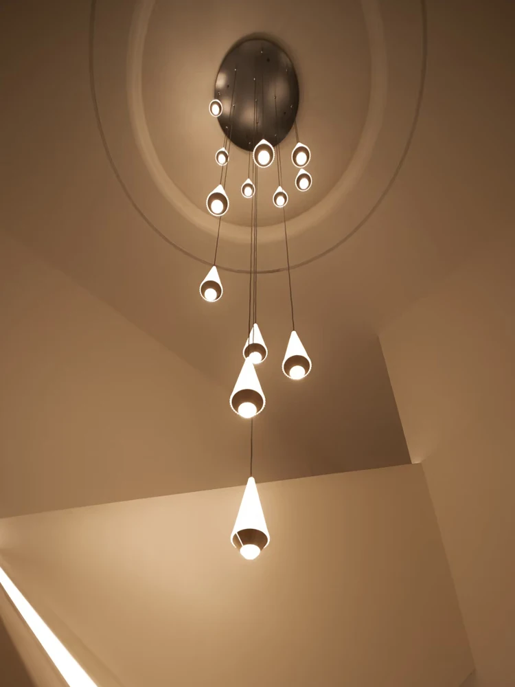 

Modern LED Chandelier Living Room Ceiling Light Villa Hanging Stairs Pendent Lamp Hotel Attic Decoration Pendant Indoor Lighting