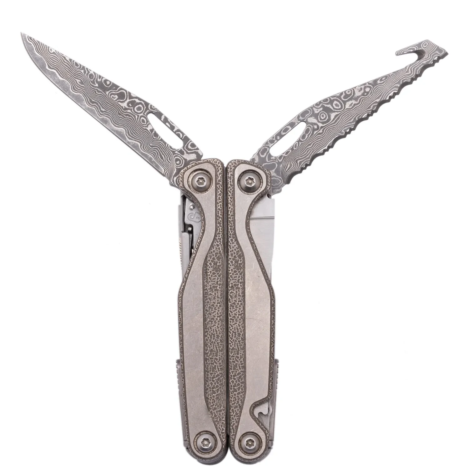 1 Pcs Replaceable VG10 Core Damascus sandwich steel Blade For leatherman TTI Wave Signal Main Knife Serrated Knife Accessories