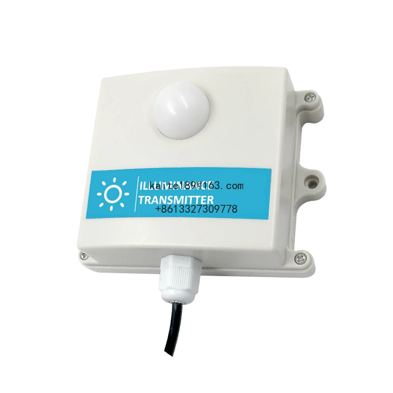 Medidor de iluminação industrial Rs485 4-20mA Sensor de luz ambiente Lux 010v