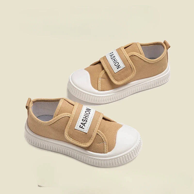 

2024 Summer New Fashionable Children's Canvas Girls' Shoes Low-top Boys' Sports Shoes Simple and Versatile White Shoes