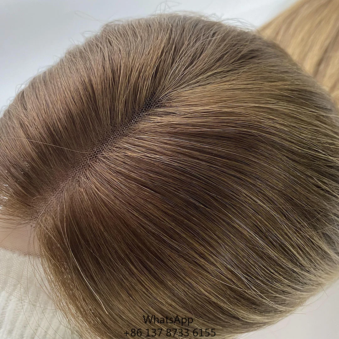 

2025 Wholesale Lacetop Wigs Mono For White Women Human Hair Lace Top Cuticle Aligned Topper Hair Wig