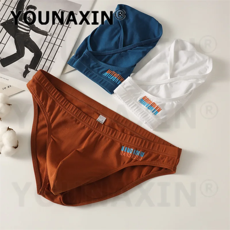 5 Pieces Men's Sexy Low Waist Cotton Briefs Breathable Solid Color Big Size Triangle Underwear For Men M L XL 2XL YOUNAXIN