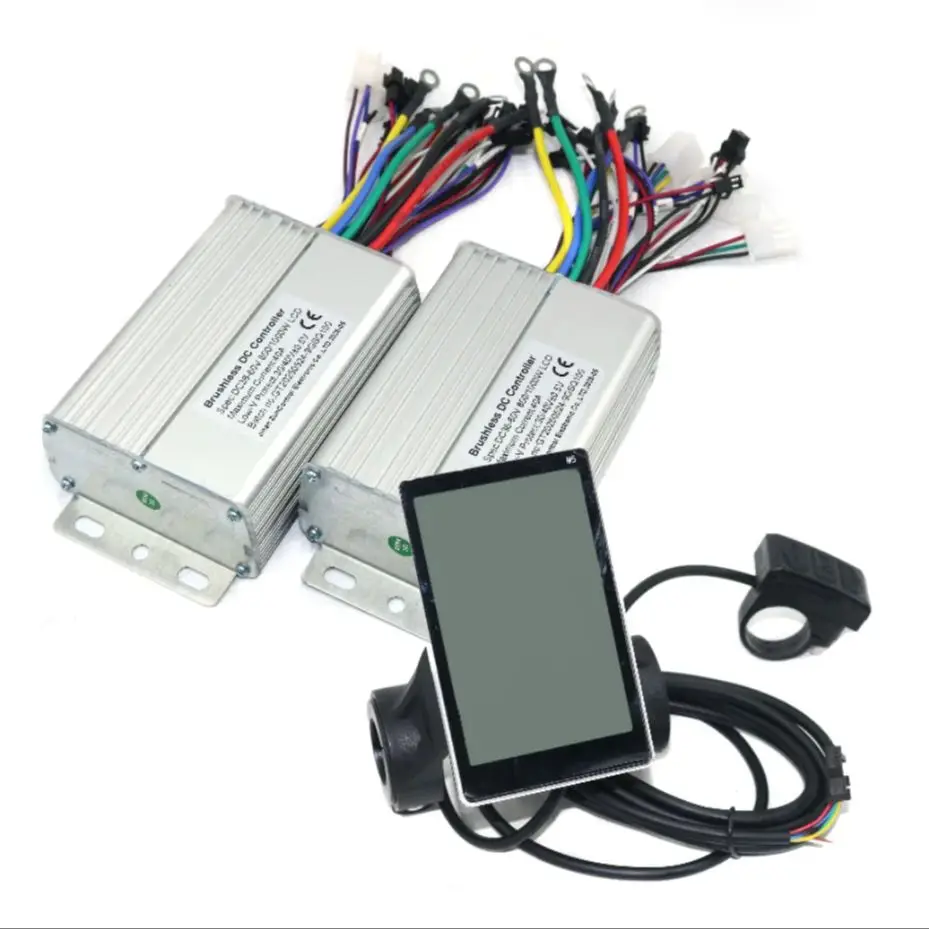 YAO Dual drive 36/48/60V 800/1000W BLDC Electric scooter controller E-bike 2 pcs brushless speed driver +LCD-M5