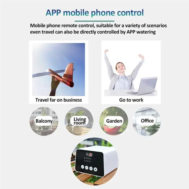 PZHI WiFi Smart Garden Irrigation Controller 15 Pots Automatic Drip System APP Remote Control Watering