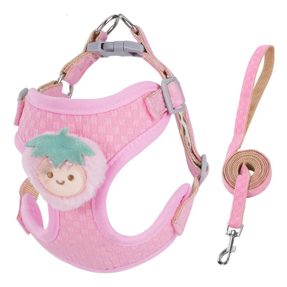 Breathable Dog Harness and Leash Set Adjustable Animal Shape Dog Chest Strap Prevent Breaking Free Elastic Dog Vest Harness
