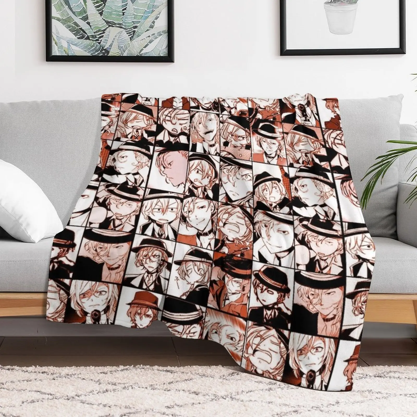 New chuuya collage- manga color version Throw Blanket decorative Plaid Blankets