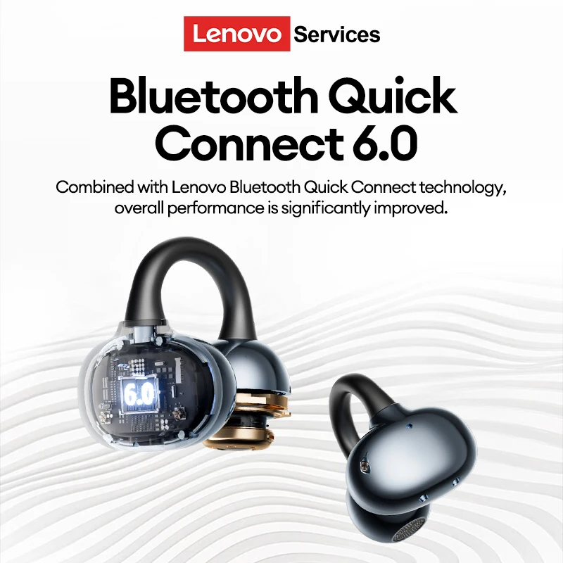 新しい Lenovo LES-103 オープンイヤーワイヤレスイヤホン イヤー