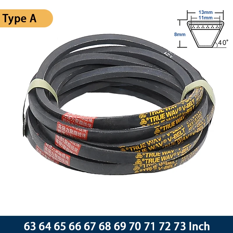

Type A Rubber V-belt Triangle Belt 63 64 65 66 67 68 69 70 71 72 73 Inch Industrial Agricultural Equipment Transmission Belt