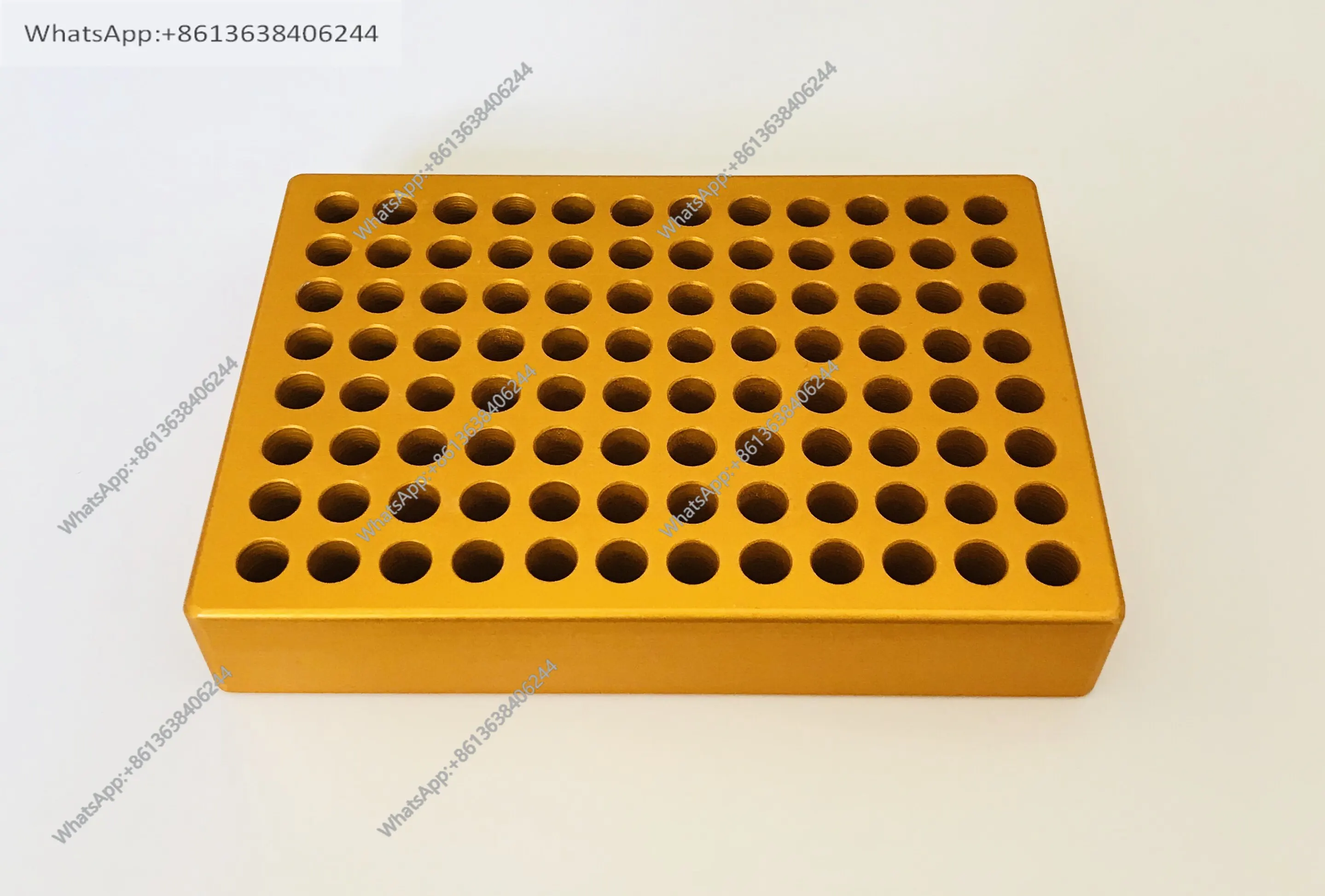 Metal centrifuge tube rack, pre-cooled PCR tube rack 96-well centrifuge tube rack PCR low temperature aluminum freezing template