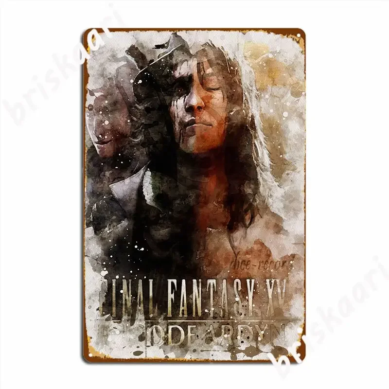 Final Fantasy Xv Metal Sign Cinema Living Room Custom Living Room Garage Decoration Tin Sign Posters