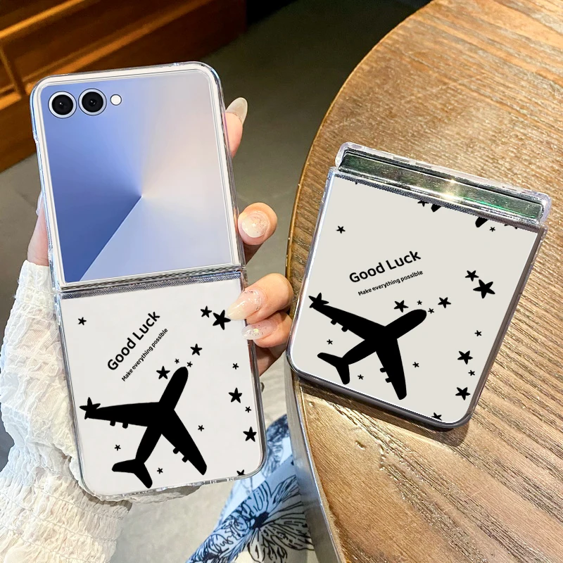 حافظة بنمط خريطة السفر لهاتف سامسونج جالاكسي Z Flip 7 FE 6 5 4 3 5G غطاء هاتف صلب قابل للطي لهاتف جالاكسي Z Flip7 Flip6 Flip5 Flip4