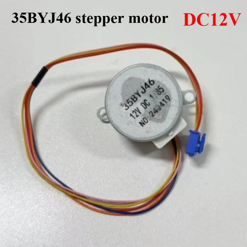 1 Uds 35BYJ46 motor paso a paso DC 12 voltios cuatro fases ventilador de aire acondicionado de cinco cables motor de cabeza oscilante izquierda y derecha