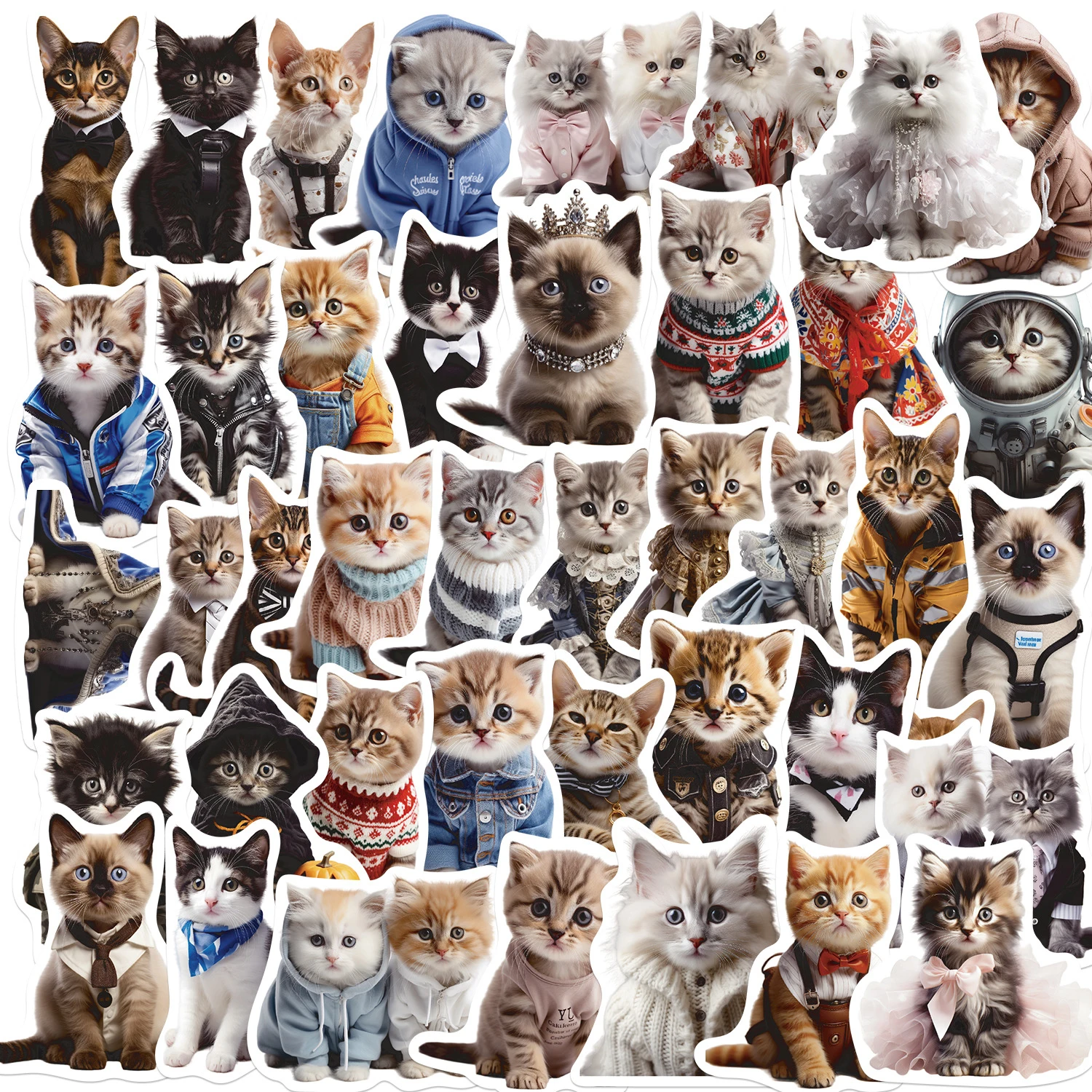 

10/30/50Pcs Kawaii Funny MEME Cartoon Cats Stickers Kid DIY Toy Stationary Phone Case Luggage Vinyl Waterproof Cute Animal Decal