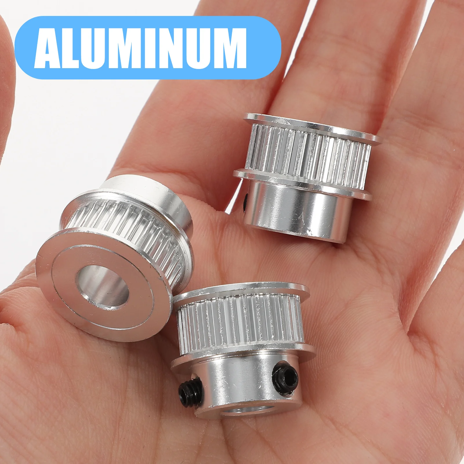 

3pcs Pulley 30 Teeth Aluminum Alloy Timing Belt Wheel For 3D Printer 3D Printer Parts Idler Synchronous Wheel 6Mm