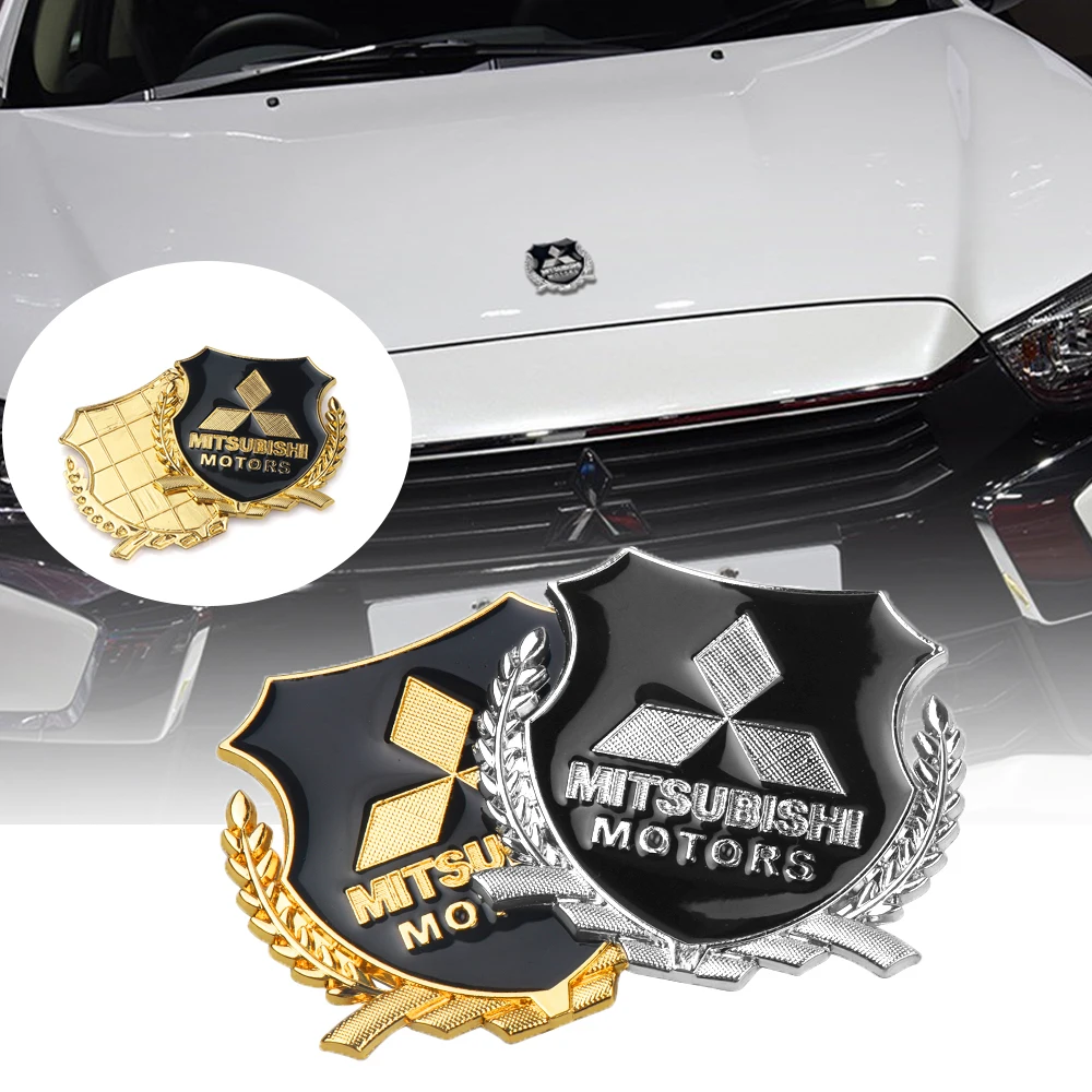 Car Stickers Side Decoration Stickers Personalized Metal Wheat Ear Car Emblems Logo For Mitsubishi ASX 2011