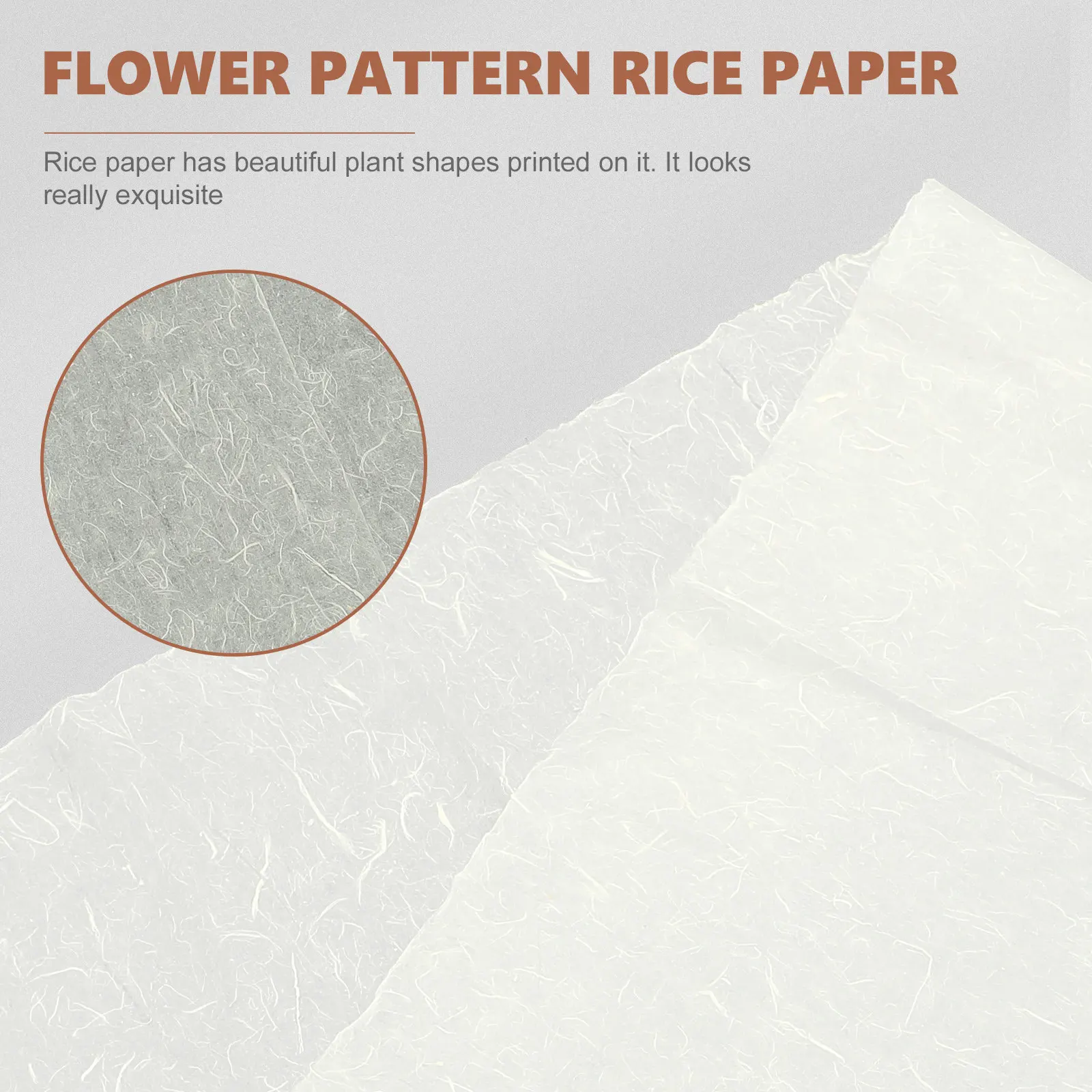 10 Sheets Chinese New Year Rice Paper for Brush Painting & Craft Making – Premium Xuan Floral Art Paper