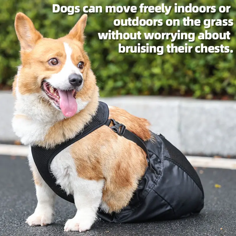 Indoor Paralyzed Dogs Cats Recovery Carrier Bag Help to Protect Pet Chest and Limbs Disabled Dog Protect Drag Bag