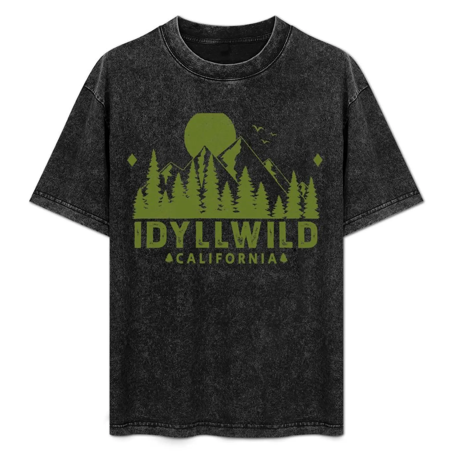 Idyllwild California Mountain View T-Shirt anime figures blacks mens fashion