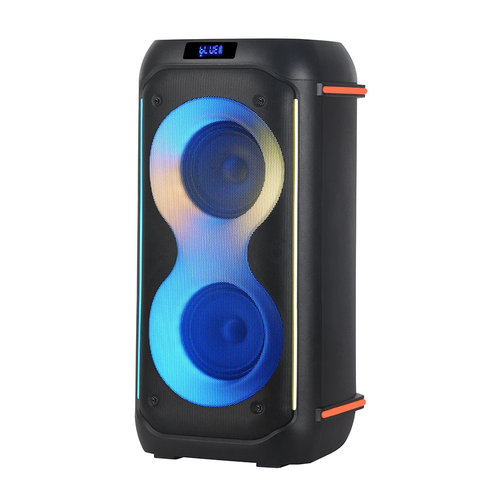 NDR Speaker High Power Dual 6.5 Inch Party Speaker 40W Outdoor Led Light Outdoor Audio Portable Audio Bluetooth Speaker