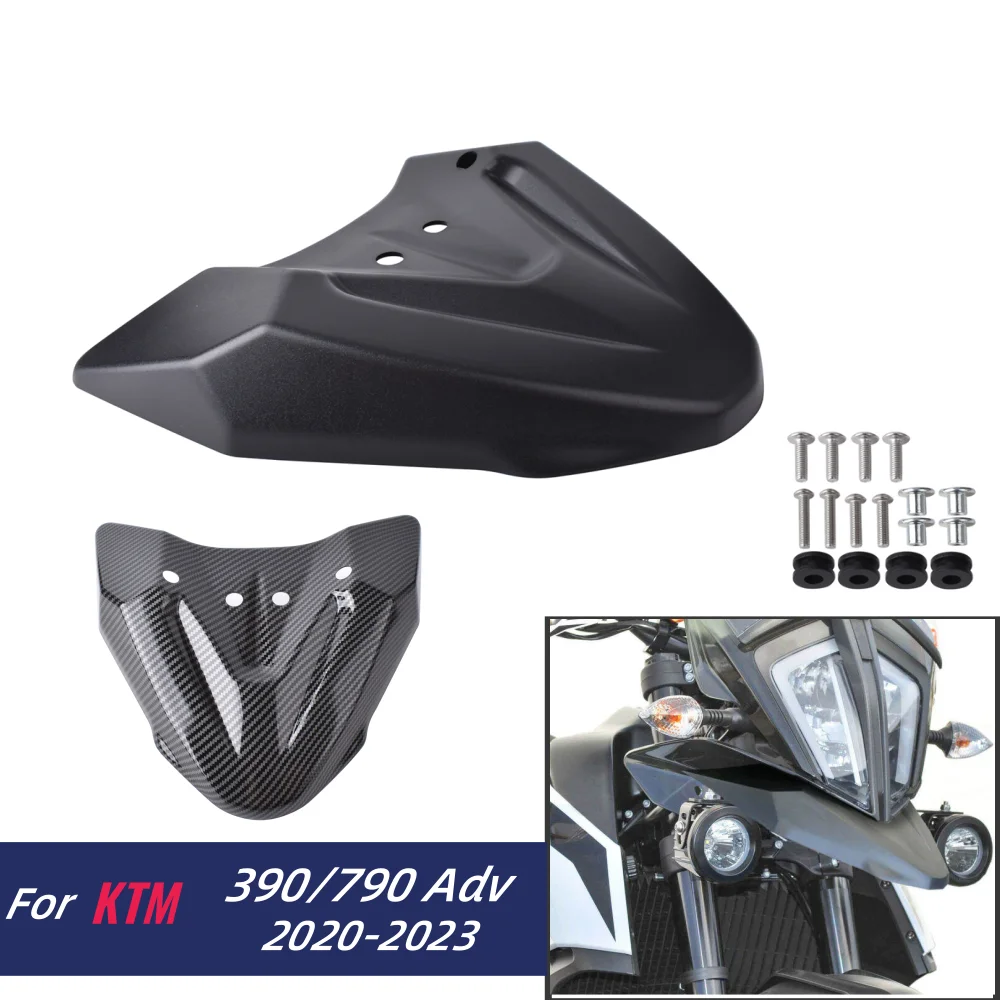 Para ktm 790 aventura 390 adv bico nariz cone extensão capa da motocicleta frente fender paralama extensor cowl 790adv 390adv 2020