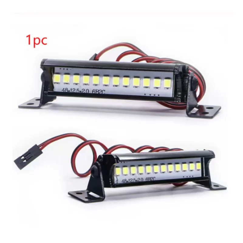 Rc Car Roof Led Light Bar Light 53-83mm Searchlight For 1/10 Trxxas Trx4 Defender Trx6 G63 Axial Scx10 D90 Rgt Yikon Crawler