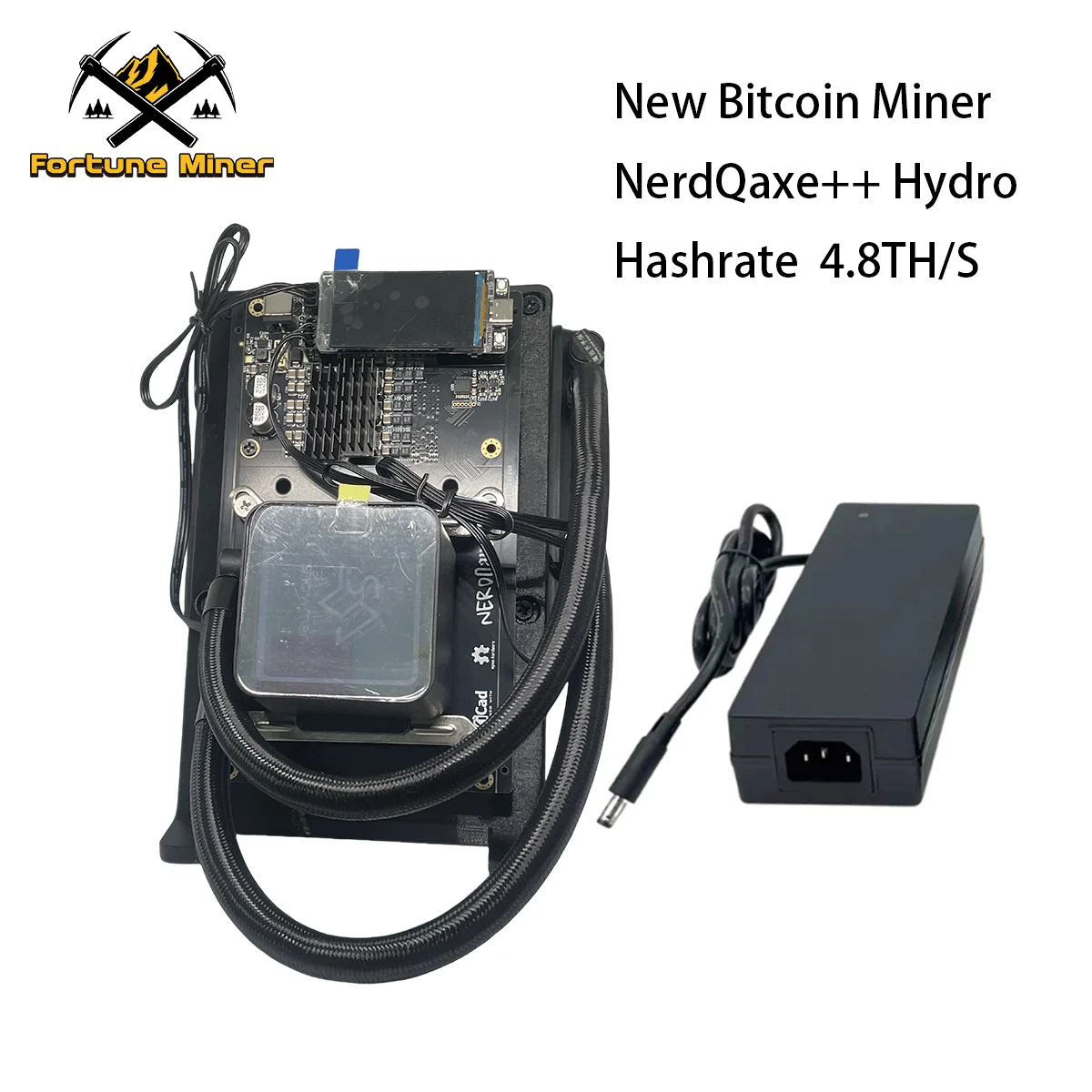 

Bitaxe NerdQaxe++ Hydro 4.8TH/s Solo Bitcoin Miner BM1370 Asic Chip BTC Crypto Mining Lottery Machine Water-Cooled Open-Source
