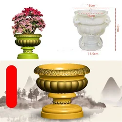 Round Bottom Bonsai Concrete Cement Flower Pot Mold New Grout Abrasive Bonsai Building Formwork 18cm