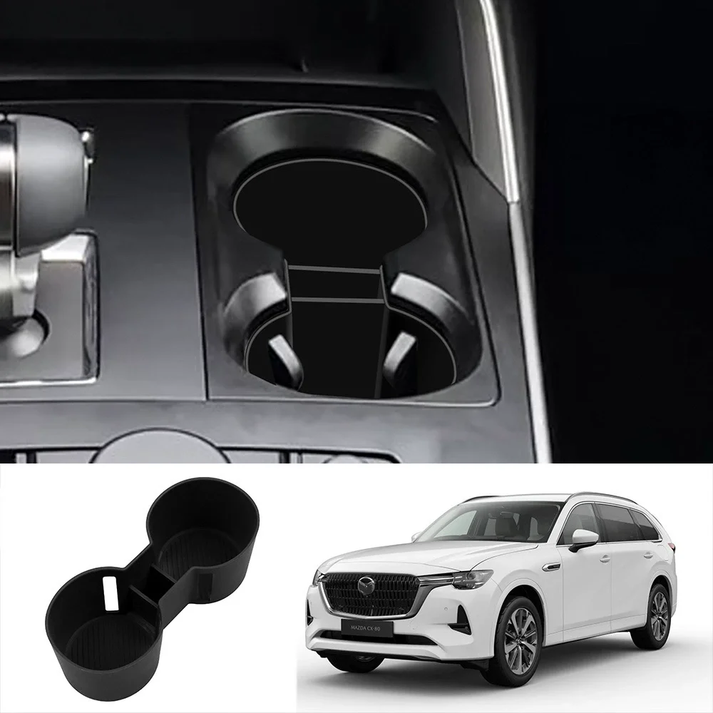 For Mazda Cx60 2022-2024 For CX-80 CX-90 2024 2025 silicone rubber Center Cup Holder Bottle Cover Trim Interior Accessories